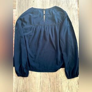 Abercrombie & Fitch Navy Blue Long Sleeve Open Arm Blouse Size Medium